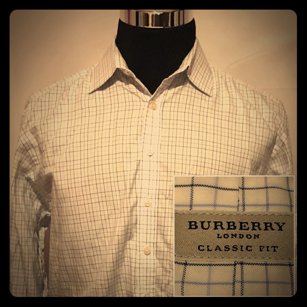 Burberry London Mens Button Front Shirt SZ 17